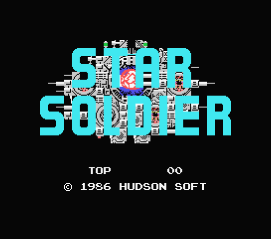 Star Soldier title screen for MSX